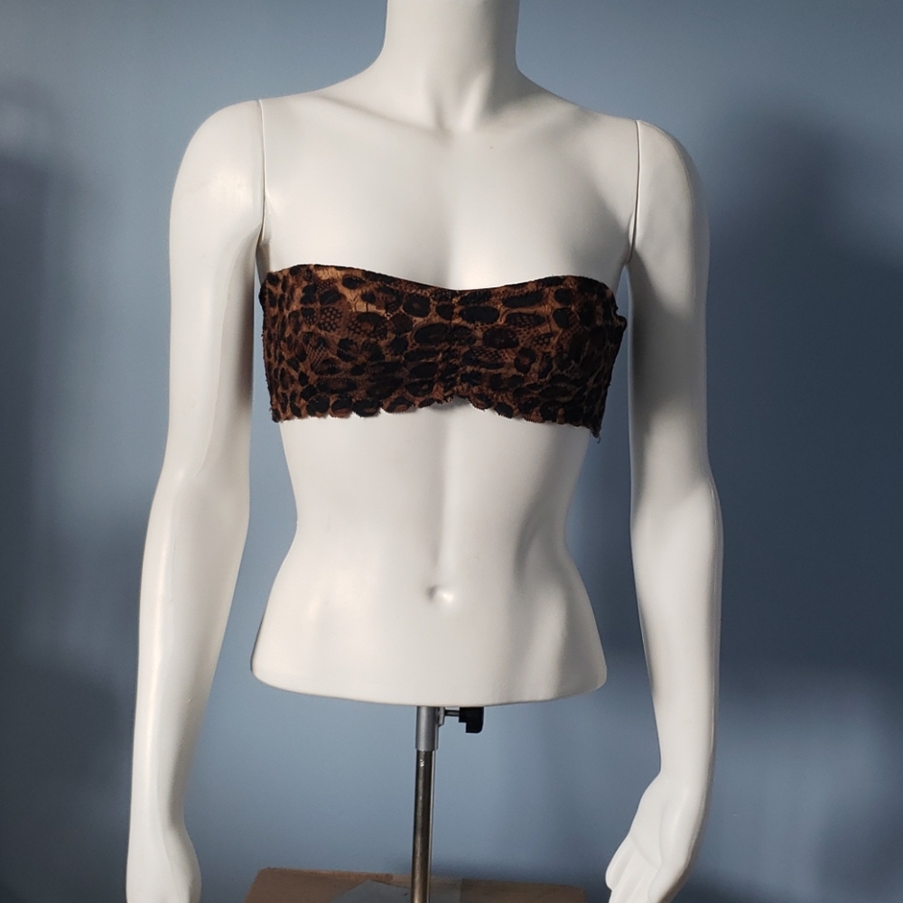 NWOT Tarea Cheetah Lace Bandeau